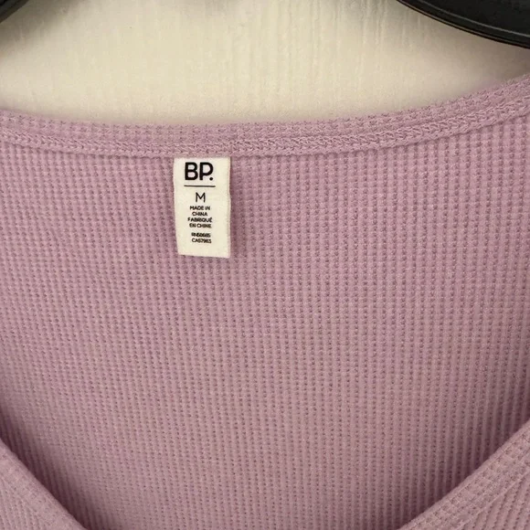BP Lavender Cropped Long Sleeve Thermal Top - M - NWOT - Picture 2 of 4